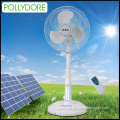 solar rechargeable fan with LED light & 14 inch blade